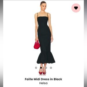NWT HELSA Faille midi dress